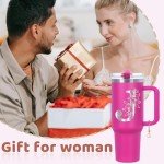 Personalized 40 oz Monogrammed Tumbler with Handle