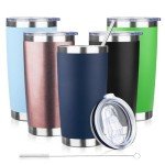 Navy Blue 20oz Insulated Coffee Tumbler with Straw