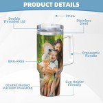 Customizable 40 Oz Stainless Steel Photo Tumbler