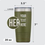 Custom Engraved 20 oz Stainless Steel Tumbler