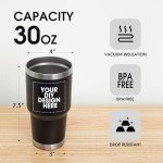 Custom 30oz Stainless Steel Tumblers - 24 Pack