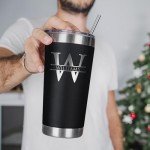 Burgundy Personalized 30 Oz Tumbler with Lid