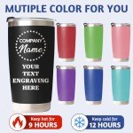 Personalized 20 Oz Stainless Steel Name Tumblers