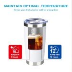 Custom 20oz Stainless Steel Tumbler with Straw