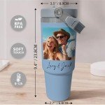 Personalized 30 Oz Tumbler with Handle & Straw
