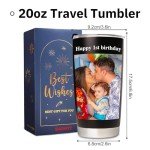 Custom Photo Insulated Coffee Tumbler - 20oz