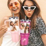 Custom 40oz Tumbler with Handle and Straw