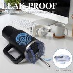 Custom 40oz Tumbler with Handle and Straw