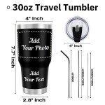 Custom Name Tumbler 30oz with Lids & Straws