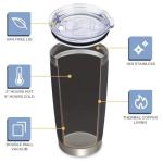 Custom 20oz Leather Tumbler with Name & Logo