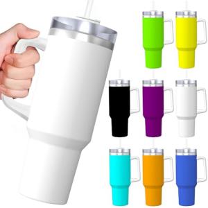 Personalized 40 Oz Tumbler with Handle for Gifts