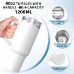 Personalized 40 Oz Tumbler with Handle for Gifts