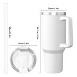 Personalized 40 Oz Tumbler with Handle for Gifts