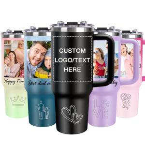 Custom 40oz Insulated Tumbler with Handle