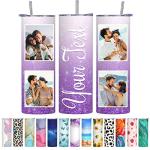 Custom Skinny Tumbler with Photo and Text