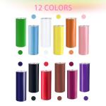 12 Pack 20oz Stainless Steel Skinny Tumblers