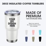 Custom 30oz Stainless Steel Tumbler with Lid