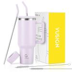 VUSIGN 40 oz Insulated Tumbler with Straw, Orchid