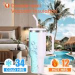 VUSIGN 40 oz Insulated Tumbler with Straw, Orchid