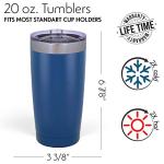 Custom Engraved Royal Blue Tumbler - 20 Oz