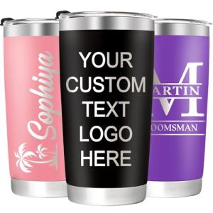 Custom Engraved Name Tumbler with Lid and Straw