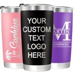 Custom Engraved Name Tumbler with Lid and Straw