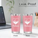 Custom Engraved Name Tumbler with Lid and Straw