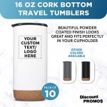 Personalized 16 oz. Travel Tumblers Set of 10