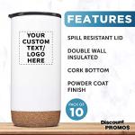 Personalized 16 oz. Travel Tumblers Set of 10