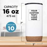 Personalized 16 oz. Travel Tumblers Set of 10