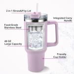 Personalized 40 Oz Stainless Steel Tumbler with Handle