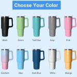 Custom 40 Oz Stainless Steel Tumbler with Straw