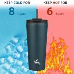 Konokyo 22 OZ Insulated Tumbler with Lid and Straws