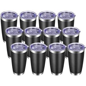 VEGOND 20oz Stainless Steel Tumbler Set, Black