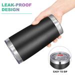VEGOND 20oz Stainless Steel Tumbler Set, Black