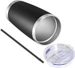 VEGOND 20oz Stainless Steel Tumbler Set, Black