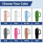 Personalized 40 Oz Tumbler with Handle and Straw