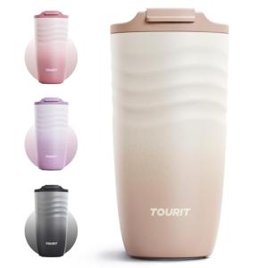 16 oz Insulated Travel Coffee Mug - Khaki