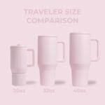 HydroJug Traveler 32 oz Insulated Water Bottle - Pink Sand