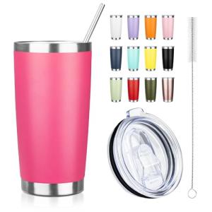 20oz Stainless Steel Insulated Tumbler with Straw