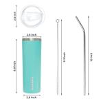 Turquoise 20 oz Skinny Stainless Steel Tumbler