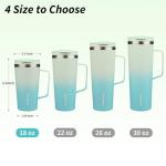 Mint Insulated Tumbler with Handle and Straw