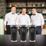 Personalized Stainless Steel Groomsmen Tumblers Set of 6