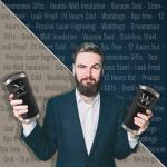Personalized Stainless Steel Groomsmen Tumblers Set of 6