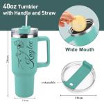 Personalized 40 Oz Stainless Steel Tumbler with Straw