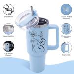 Personalized 40 Oz Stainless Steel Tumbler with Straw