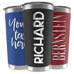 Custom 20 Oz Insulated Black Tumbler for Men