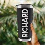 Custom 20 Oz Insulated Black Tumbler for Men