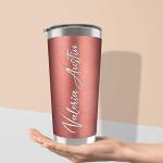 Custom 20 Oz Insulated Black Tumbler for Men