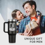 Personalized 40oz Tumbler for Men with Straw